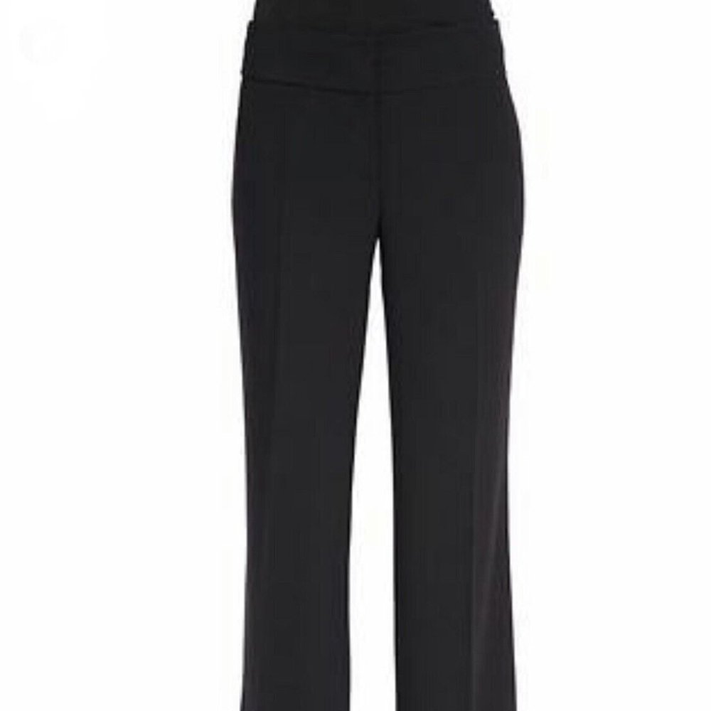 Eileen Fisher Wide Leg Dress Trouser Pants, Tropical Suiting Black
